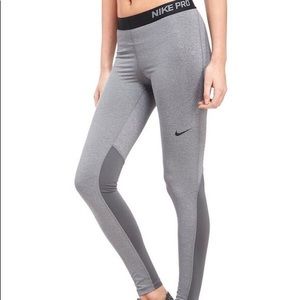 grey nike pro leggings
